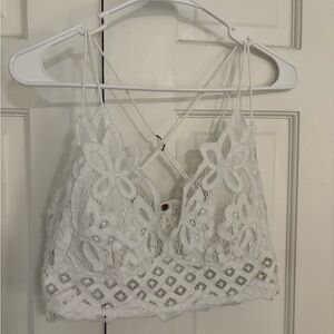 Free People White Lace Bralette
